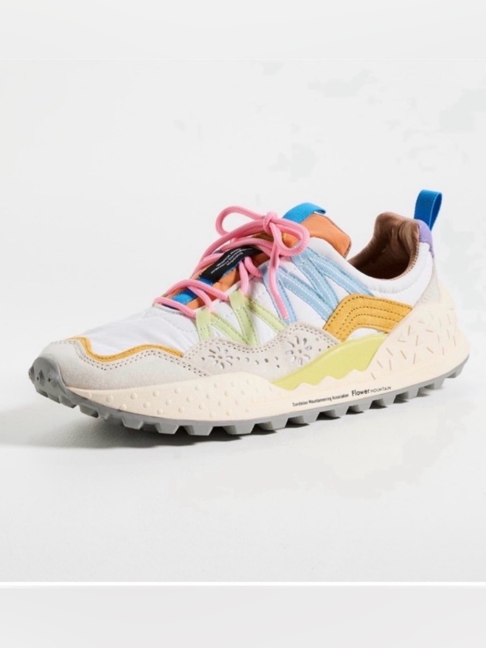 NWT Flower Mountain Washi Sneakers in Beige/White/Multi - Picture 2 of 16